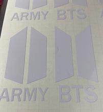 Load image into Gallery viewer, BTS/ARMY logo decals and stickers
